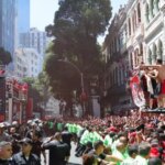 Confusion looms over a Flamengo celebration in central Rio, and the Prime Minister uses gas and rubber bullets