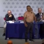 A man dressed in leather pretended to be evidence of the magnetic consequences