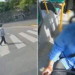 The shocking video of the moment a woman was run over by a bus in the middle of Corrientes Avenue