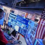 Wall Street fell on rising Treasury yields and a weak manufacturing sector