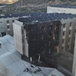 The hospital that burned in Cartagena was covered in the same flammable material as the Campanar building in Valencia Spain