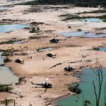 Gold shines where the river dies