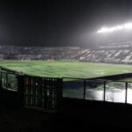Heavy rain stopped the match between Vasco and Internacional for more than an hour