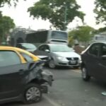 There is an arrest and they are waiting for a breathalyzer test for the driver who caused the accident