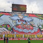 An amazing welcome tifo for Sevilla in the derby against Betis