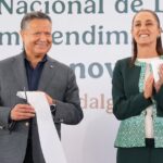 Claudia Sheinbaum participates in the InnovaTecNM Summit 2025 in Hidalgo with Julio Menchaca