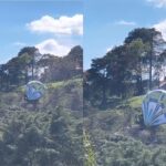 A hot air balloon crash causes a fire in a tourist town in SP