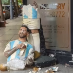 A statue of Lionel Messi has been vandalized for the second time in Mar del Plata