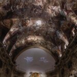 The fire that reduced the Santos Juanes Church to ashes in 1936 after the outbreak of the Civil War