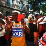 Dressed in a VAR uniform, the Flamengo fan joked that he “slept” in a move that could have seen Polgar sent off