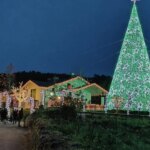 The city, just an hour from Bilbao, is lit up with more than 500,000 electric lights this Christmas