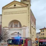 A teacher was hit in the head when a suspended ceiling fell from a school in Syria