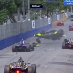 Pepe Martí emerges unscathed from spectacular crash on Formula E debut