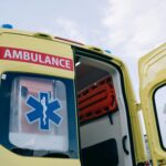 He got out of the ambulance after receiving help in an accident and was hit by a car