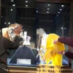 Activists throw food at the Crown Jewels in London