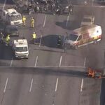 The car caught fire and Rodovia dos Bandeirantes was closed in the direction of SP