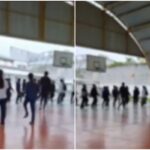 Students sing a pop song at school in Paraná, denouncing the union