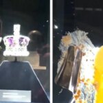 The Tower of London has been closed after a custard and apple pie attack on a Crown display case
