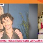 “They transfer my son’s plasma to me to renew my cells faster.”