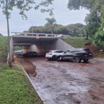 Tisorinha floods and causes an accident between three cars in Asa Sol