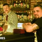 He created a still life that included a cellar with signature cocktails