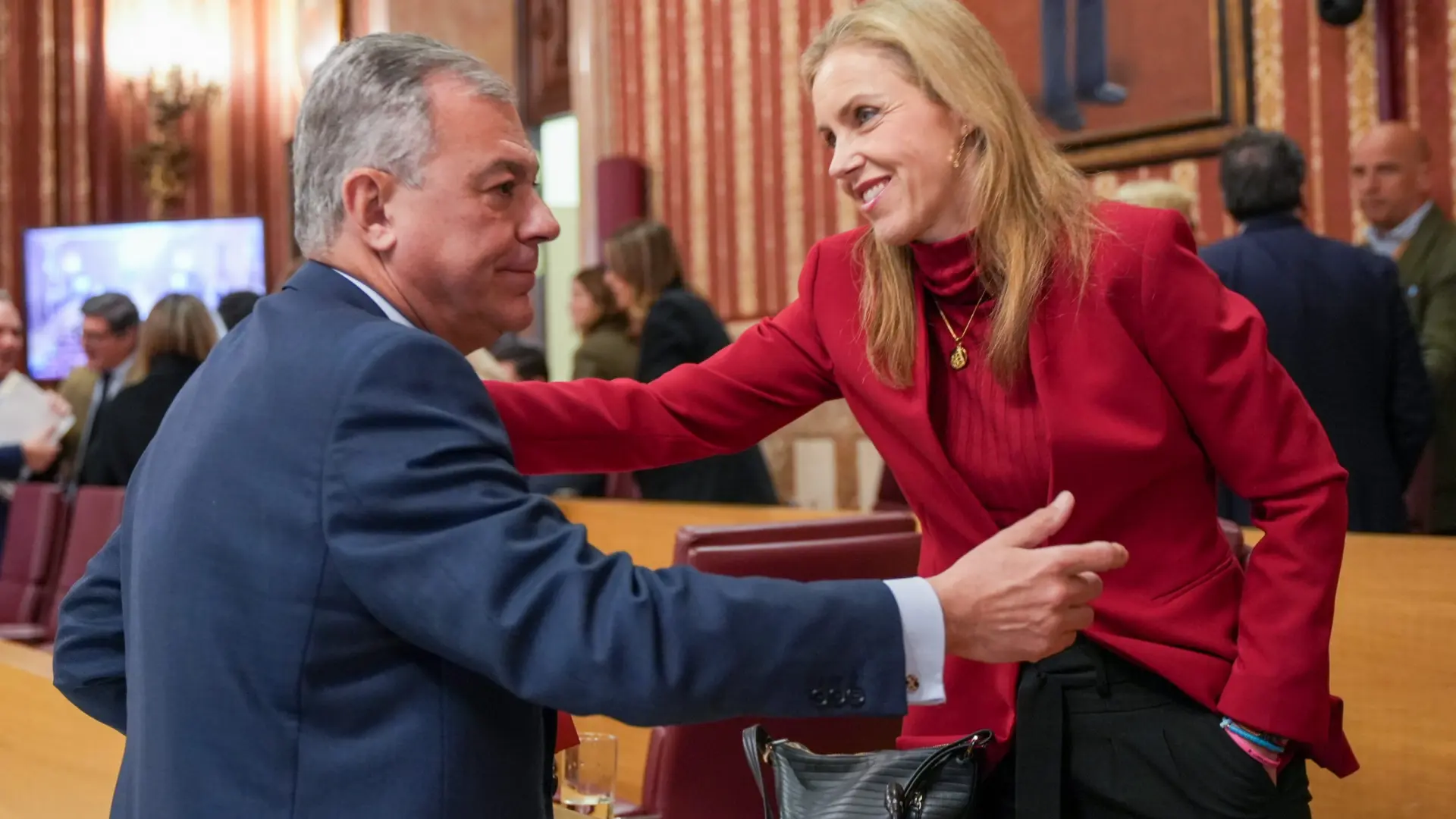 el-alcalde-jose-luis-sanz-y-la-portavoz-de-vox-cristina-pelaez-en-el-pleno-esta-manana.jpeg