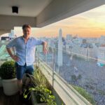 Between New York and Buenos Aires, he came to visit and started a furniture company