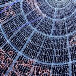 What time are the lights on in Gijón today and where are the trees and streets lit?