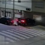 Unusual maneuvers by a drunk person with 2.47 grams of alcohol in his blood smashed four cars